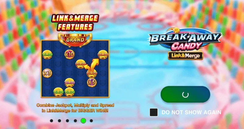 Break Away Candy - hlavní obrazovka s mřížkou 6×6 a hokejisty